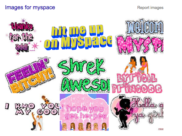 Myspace GIFs.